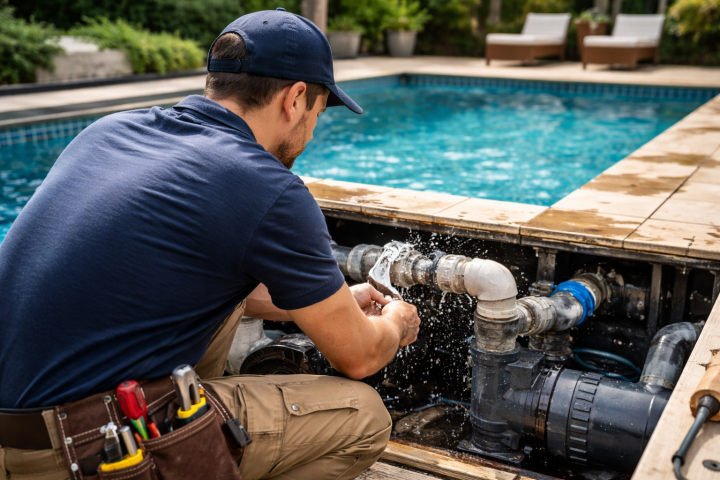 technicien fuite piscine réparation